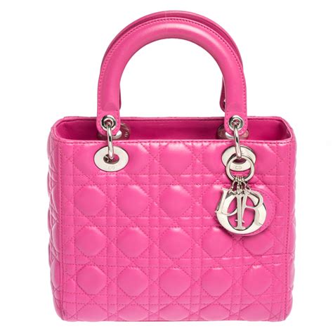medium lady dior bag pink